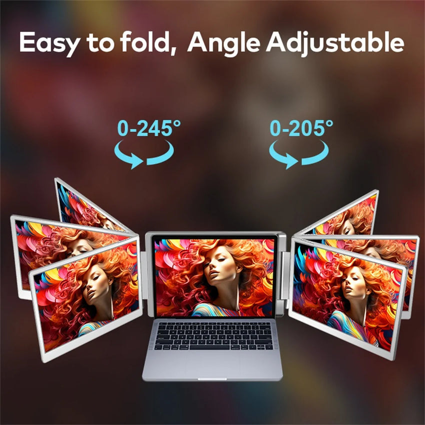 Portable LCD FHD IPS Gaming Backlit External Monitor High-Definition Dual Triple Screen Extender for Productivity Rospider