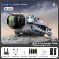 A26 Pro Drone 4K HD 8k Triple Camera FPV Brushless Motor Obstacle Avoidance Foldable RC Quadcopter Professional Aerial