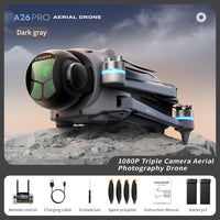 A26 Pro Drone 4K HD 8k Triple Camera FPV Brushless Motor Obstacle Avoidance Foldable RC Quadcopter Professional Aerial
