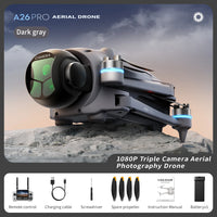 A26 Pro Drone 4K HD 8k Triple Camera FPV Brushless Motor Obstacle Avoidance Foldable RC Quadcopter Professional Aerial