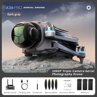 A26 Pro Drone 4K HD 8k Triple Camera FPV Brushless Motor Obstacle Avoidance Foldable RC Quadcopter Professional Aerial